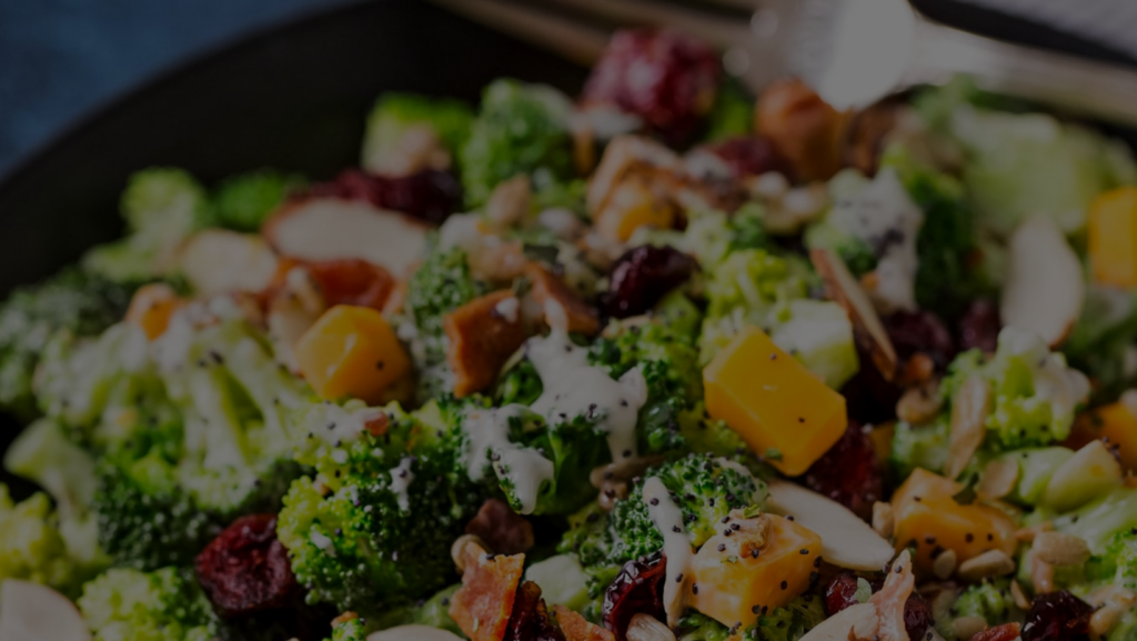 Broccoli, Seed and Cranberry Salad